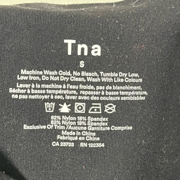 TNA Women’s High-Rise Leggings Size S Black with Red & White Stripes - Picture 6 of 11